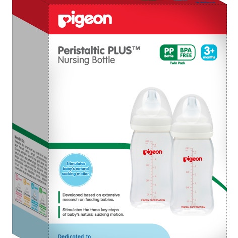 PIGEON BTL PP WN TWINPACK 240ML W/P-PLUS NIP