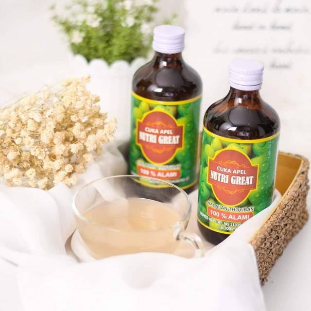 Cuka Apel Nutri Great 100% Supleman Makanan Alami Herbal Kolestrol Jantung Tekanan Darah Tinggi