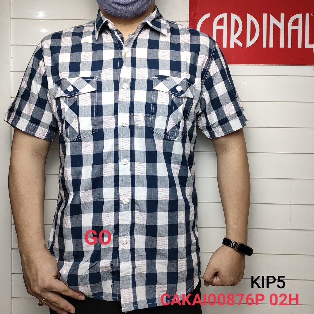 BB CRQ CARDINAL KEMEJA CASUAL Hem Pria Baju Cowok Pakaian Pria Pendek