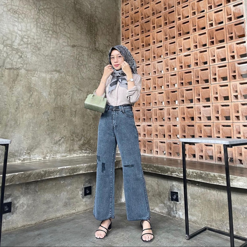 Kulot Jeans Wanita Lally / Lally Cullotes Jeans 27-34