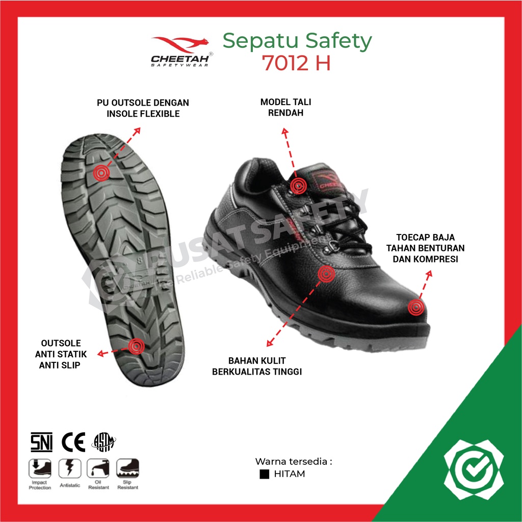 Sepatu Kerja Safety Cheetah 7012H