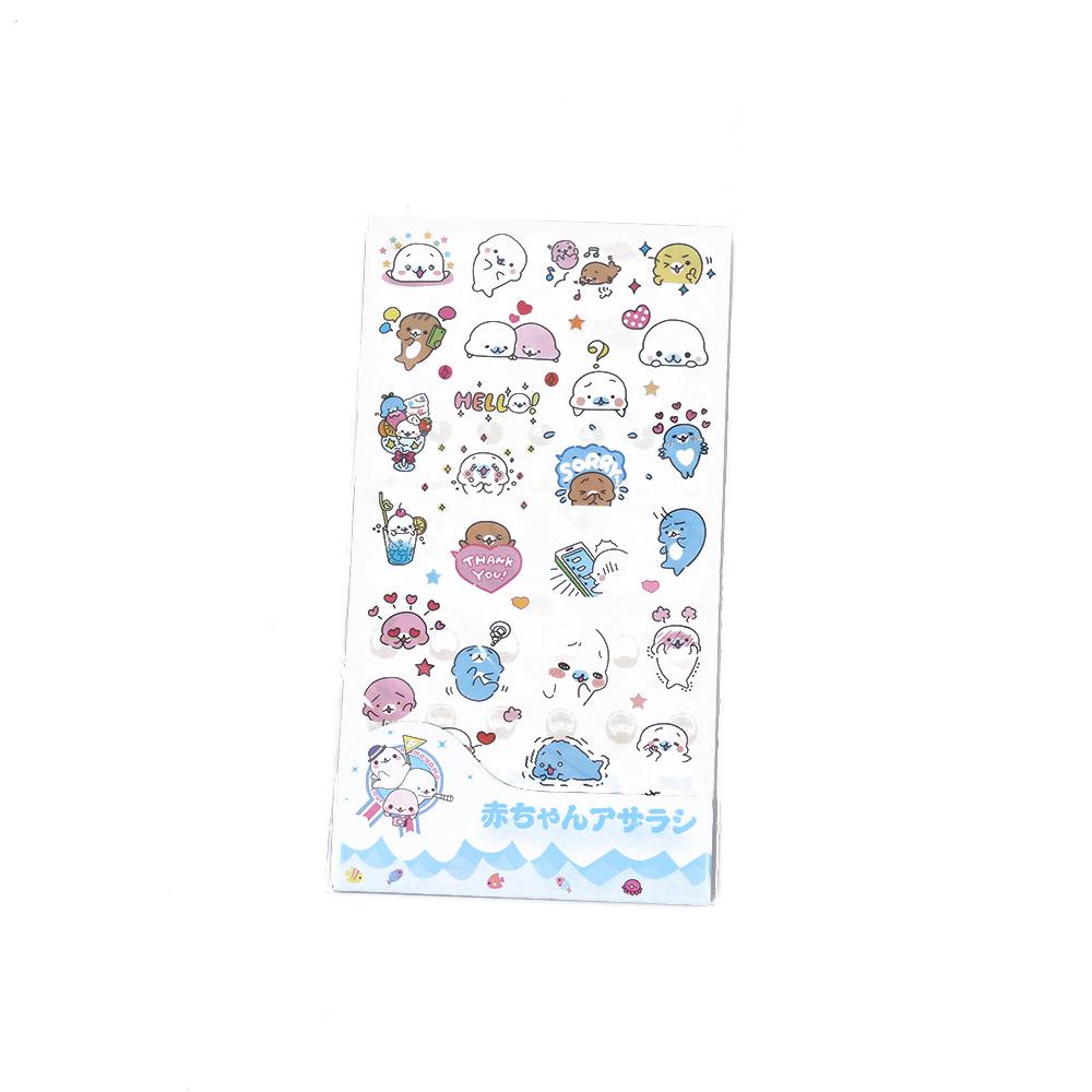 Populer 6pcs/set Stiker Cute Japanese-style Stationery Animal