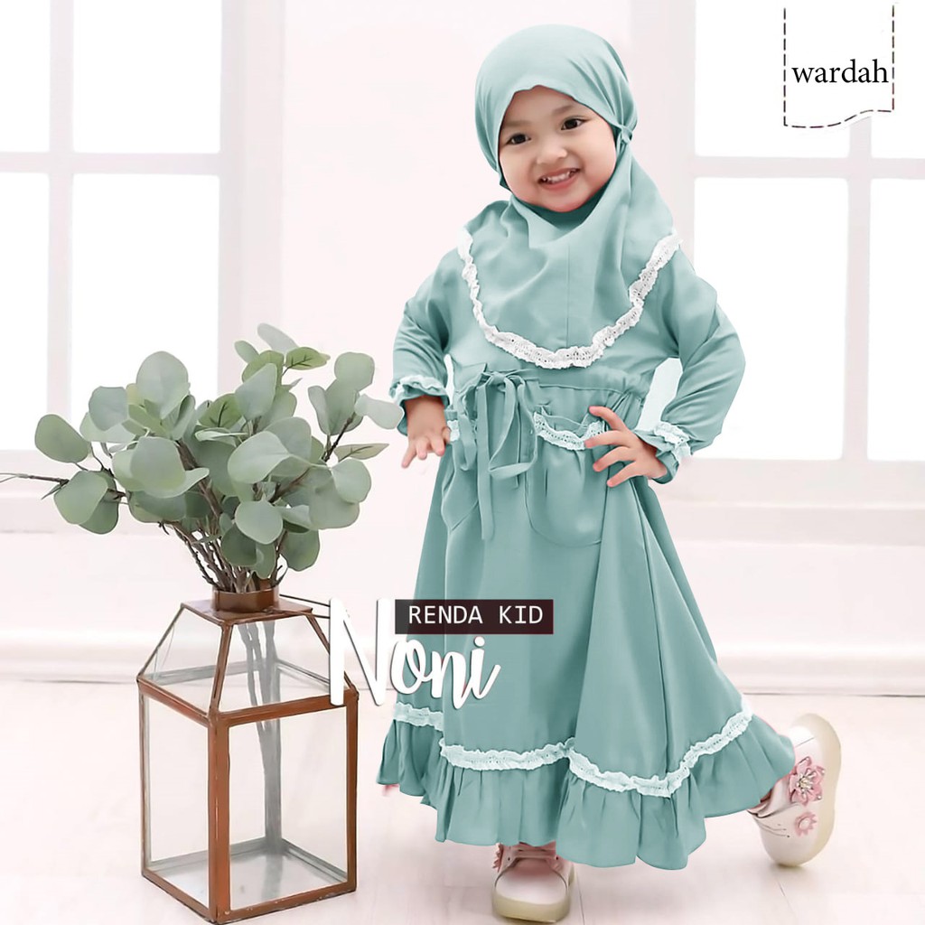 PAKAIAN MUSLIM ANAK PEREMPUAN SET SYARI NONI KIDS DMR