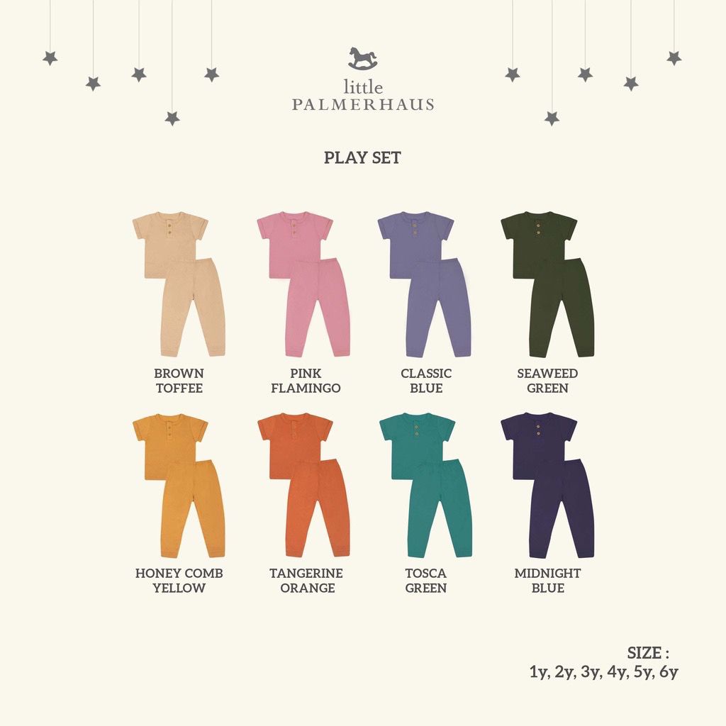 Little Palmerhaus - Colourful Playset (Setelan/Piyama Anak) 1-6 Tahun