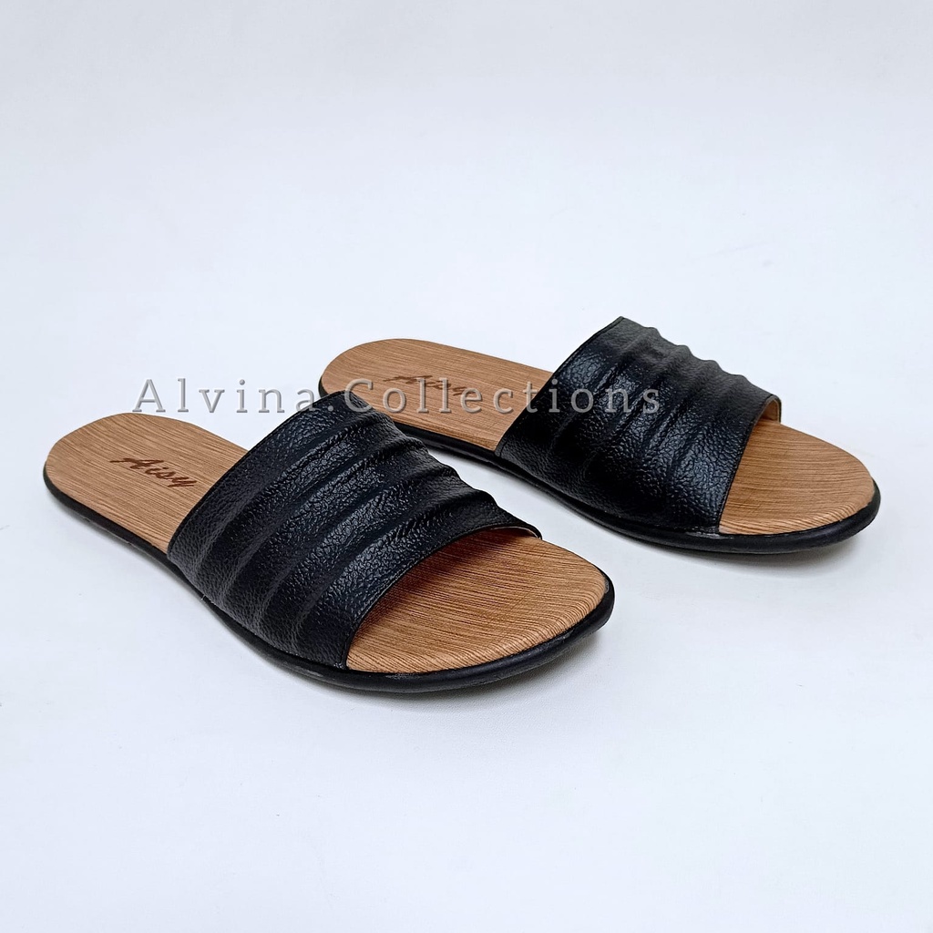 Sandal Wanita Sendal Selop Kulit Model Terbaru Ready Size 37-40