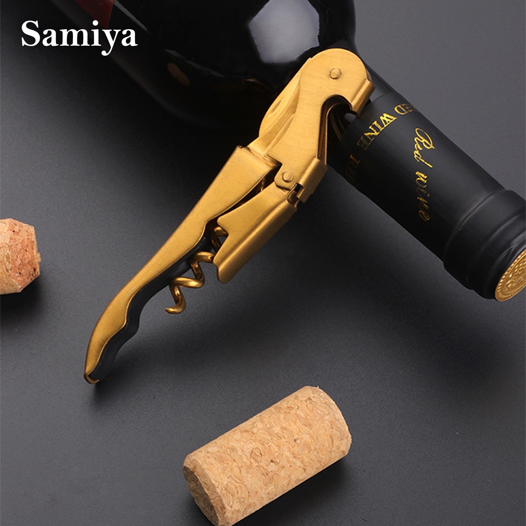 pembuka botol wine beer / corkscrew wine bottle opener color / pembuka botol warna rosegold gold / kitchenware home decor