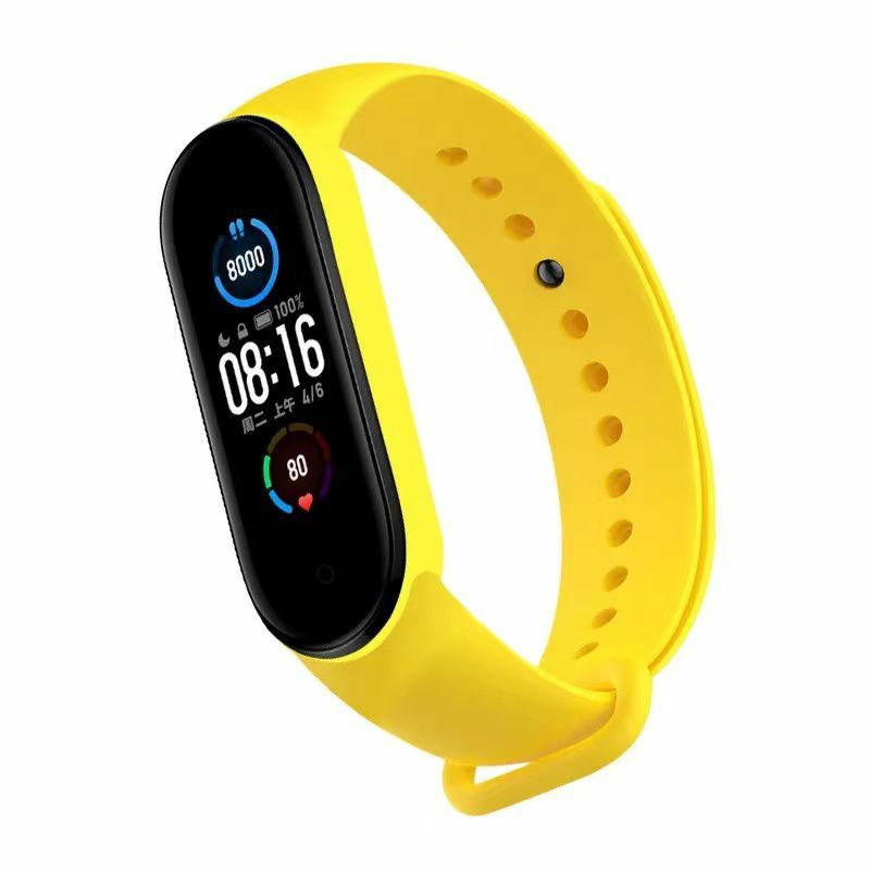 Strap Mi Band 3/4/5/6 Tali Pengganti Mi Band 3/4/5/6 Polos-GH#KUNING