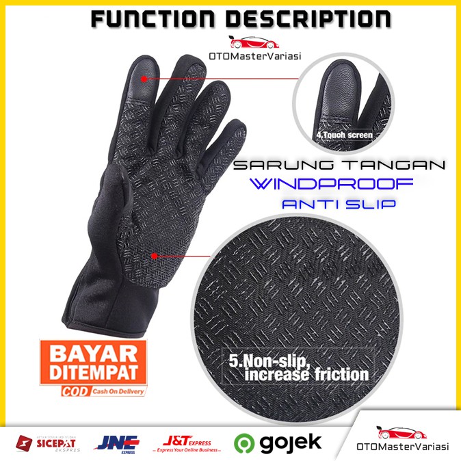 Sarung Tangan Motor / Sarungtangan Sepeda / Sarung Tangan Anti Slip Sarung Tangan Sepeda OTOMASTER