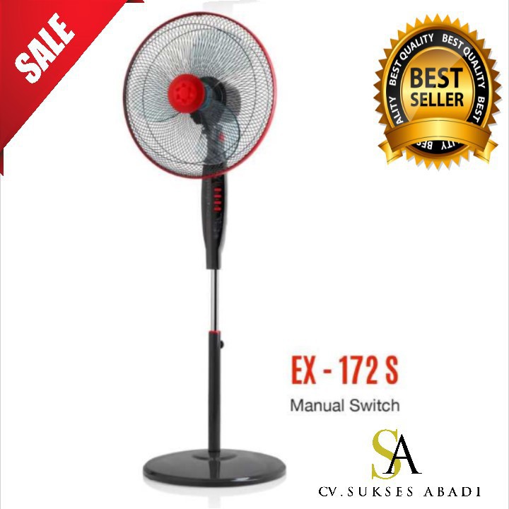 Maspion EX-172S Kipas Angin Stand fan / Berdiri 16inch ( Hitam )