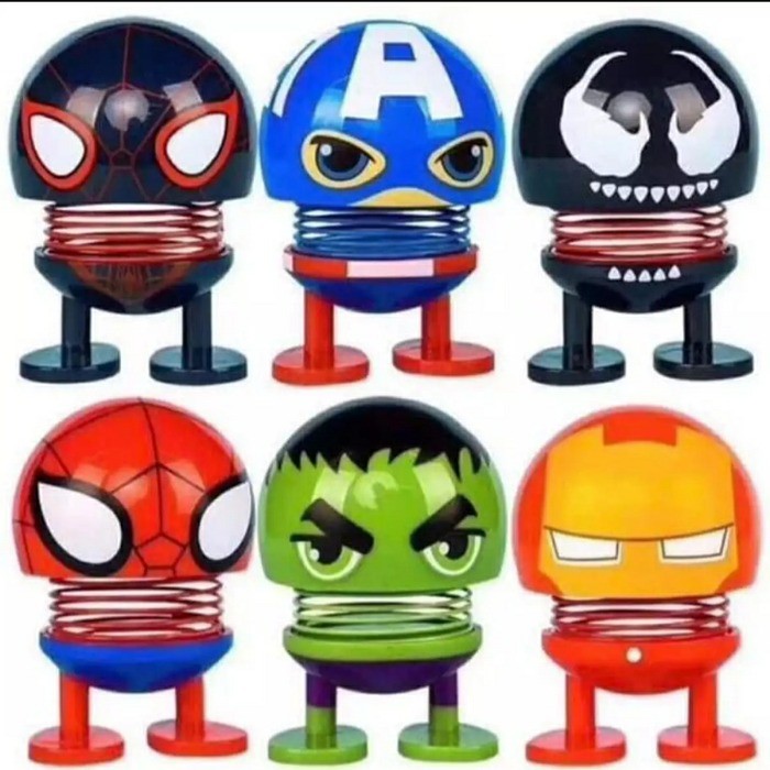 VOM Marvel Avenger Pajangan Mobil Smile - Car Dashboard Spring Doll 0612