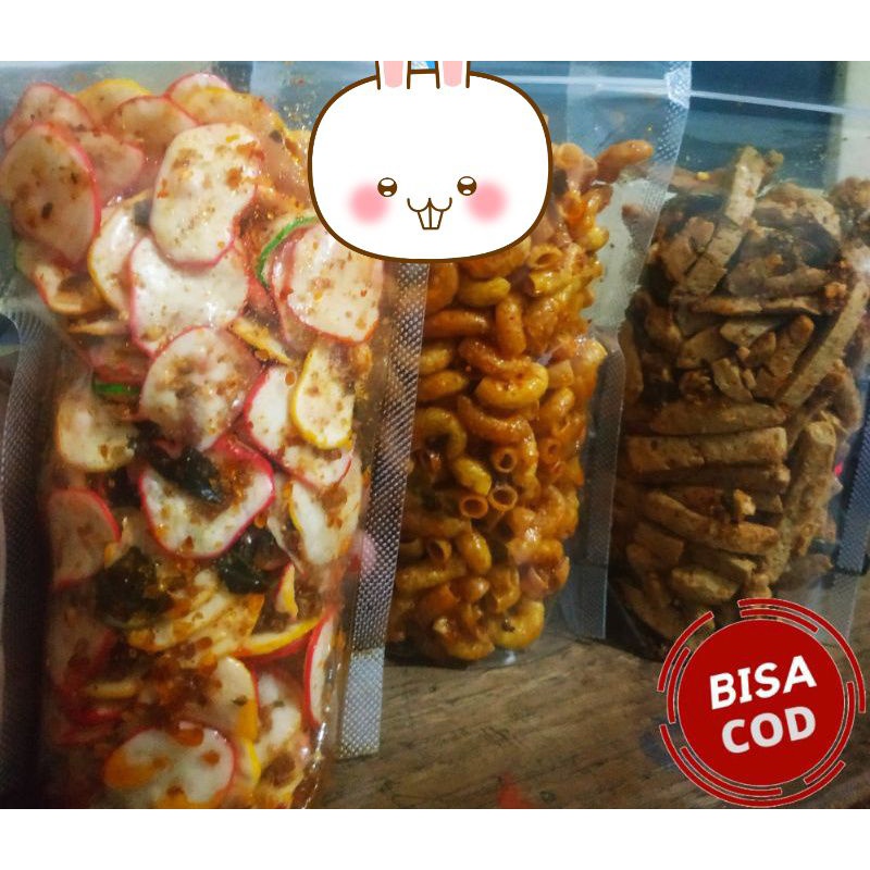 

paket hemat 15 000 dapat 3 makaroni sebring basreng rasa pedas daun jeruk