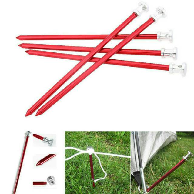 Pasak tenda big aluminium aluminum alloy camping tent pegs nail basecamp