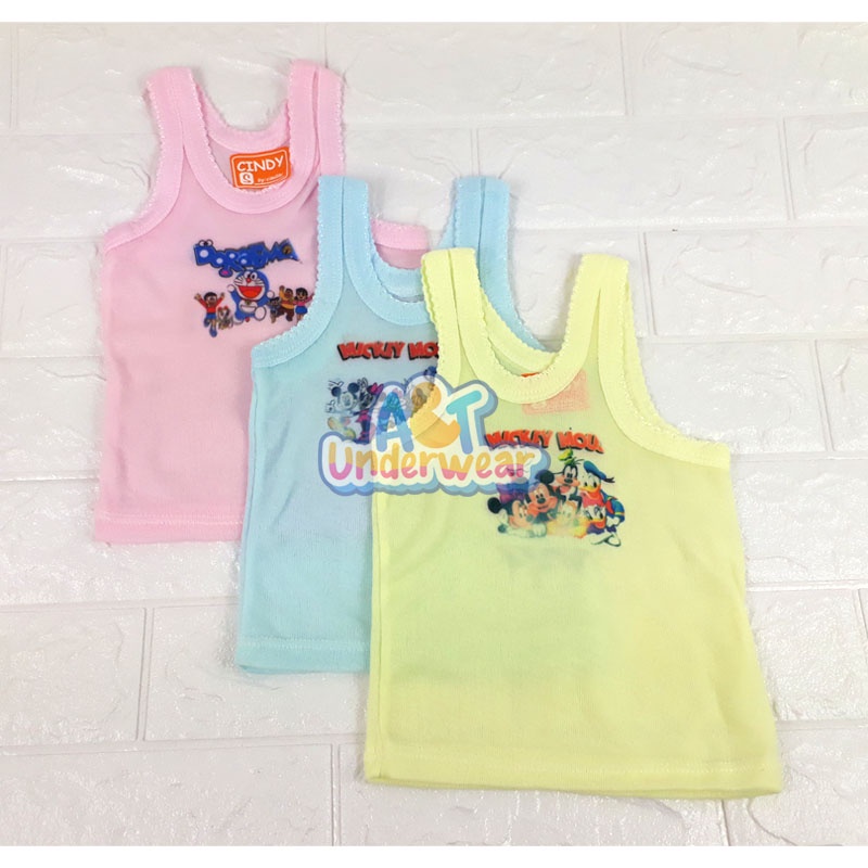 AT002-ECER singlet anak warna karakter