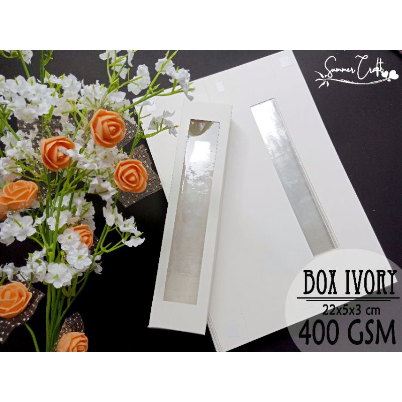 

BOX KEMASAN PUTIH SIZE 20×5×2 CM || BOX SOUVENIR TEBAL