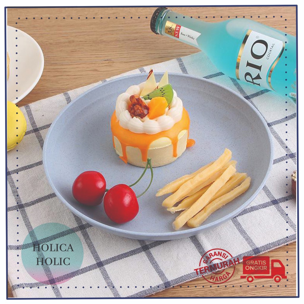 HOLICAHOLIC ~ PIRING MURAH / PIRING MAKAN BAHAN JERAMI / SET ALAT MAKAN