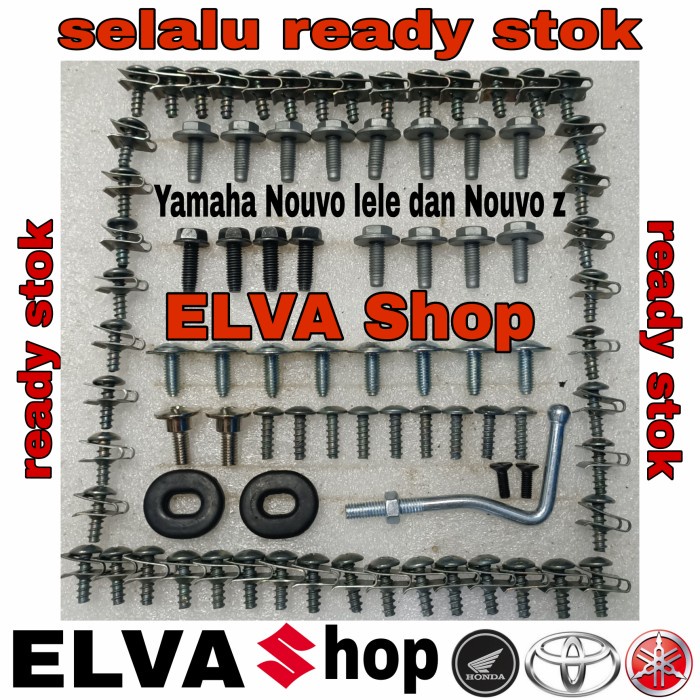 baut lengkap full set yamaha nouvo z dan nouvo lele