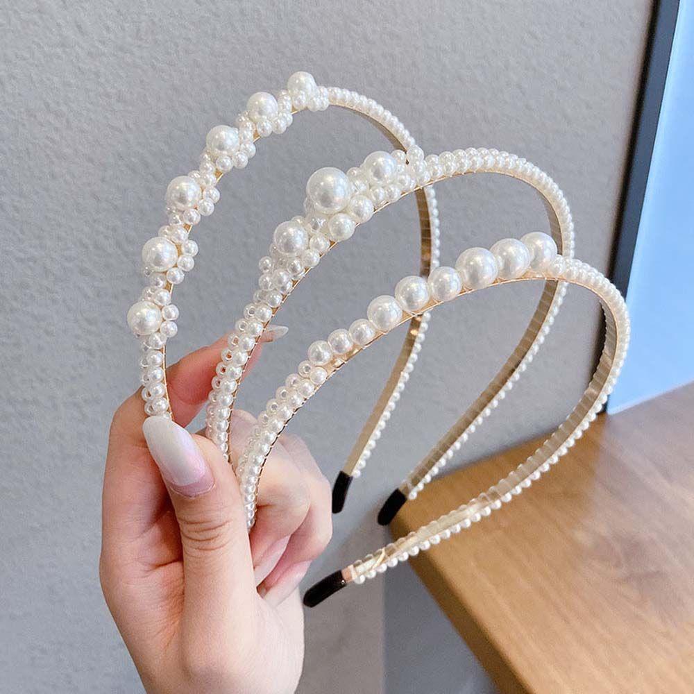 Needway   Wanita Bando Fashion Sederhana Bunga Rambut Perhiasan Logam Rambut Hoop Pernikahan Hiasan Korea Hairbands