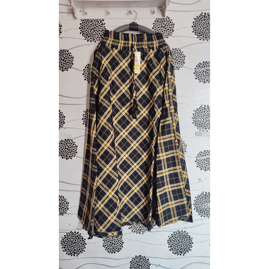 ROK FLANEL IMPORT PANJANG/ROK TARTAN/ROK KOTAK PAYUNG-Ao