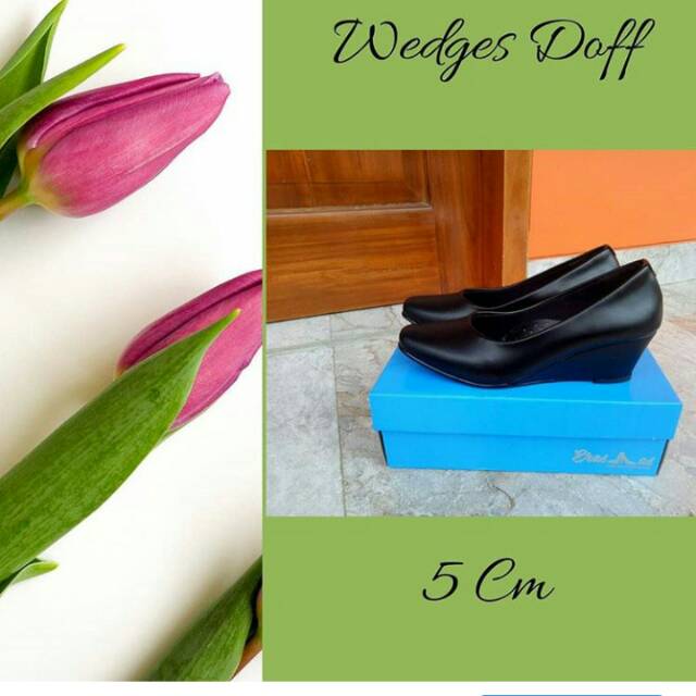 Wedges doff 5 cm, sepatu persit, pia, Bhayangkari, ikkt