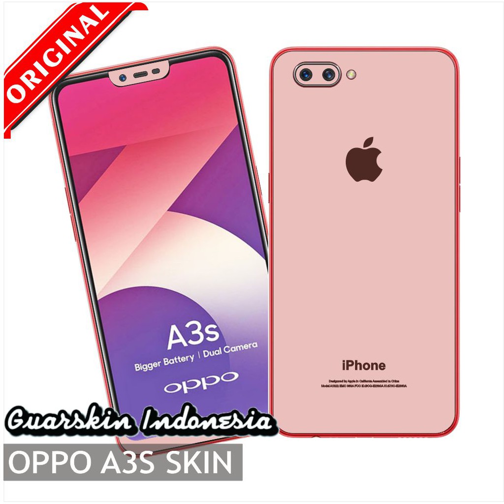 Oppo A3S Premium Skin Garskin for Case iPhone - Rose Gold