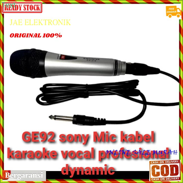 G72 Sony Mic mik kabel Microphone cable karaoke vocal vokal audio sound system pengeras suara pro profesional mikrophone dynamic G72   Bisa ke segala jenis sound audio  Bahan dari PVC  1 mic 3- 4 meter kabel mic Suara bagus jernih dan empuk Sangat cocok u