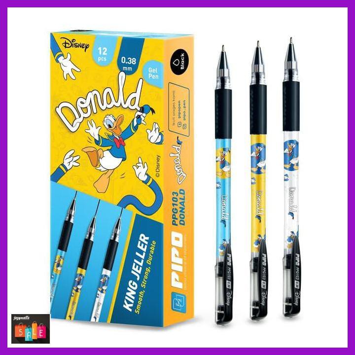 

Silutala- Ppg103 Pipo Donald Duck Pulpen Lucu 0.38Mm Isi 12 Pcs Tinta Hitam -Ori.