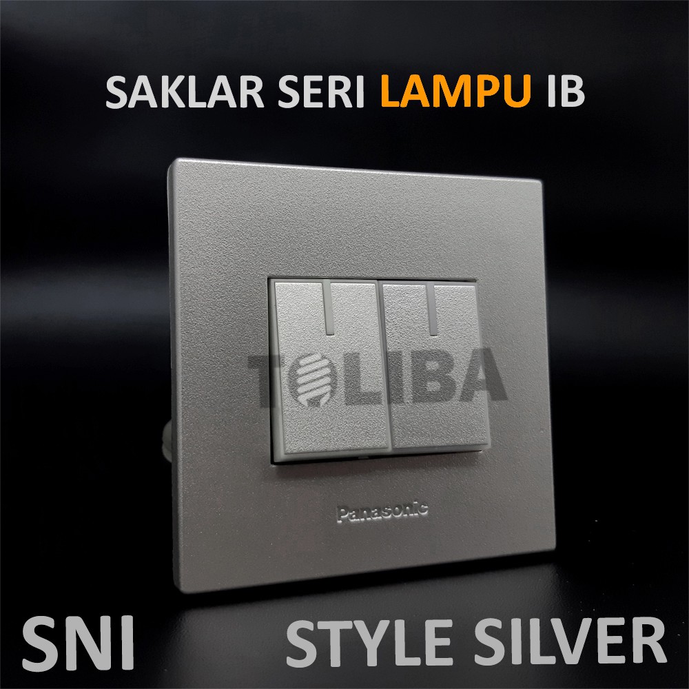 saklar seri lampu inbow panasonic silver / saklar silver panasonic saklar lampu minimalis SNI