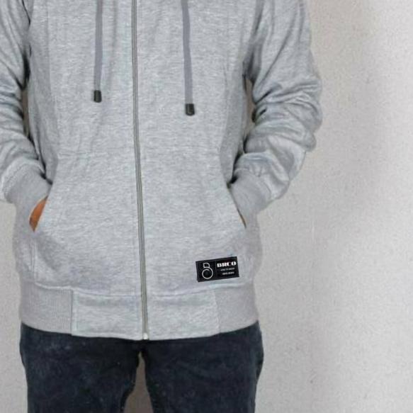 BRCO Zipper polos Sleting Polos Hoodie Pria Wanita