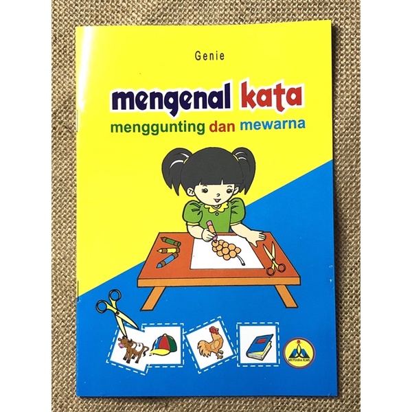 

BUKU MENGENAL KATA ,MENGGUNTING DAN MEWARNAI ,20HALAMAN