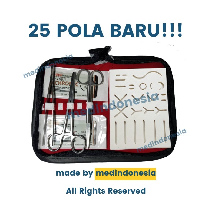 Alat Medis Latihan Jahit Luka / Suture Kits - Rosepink