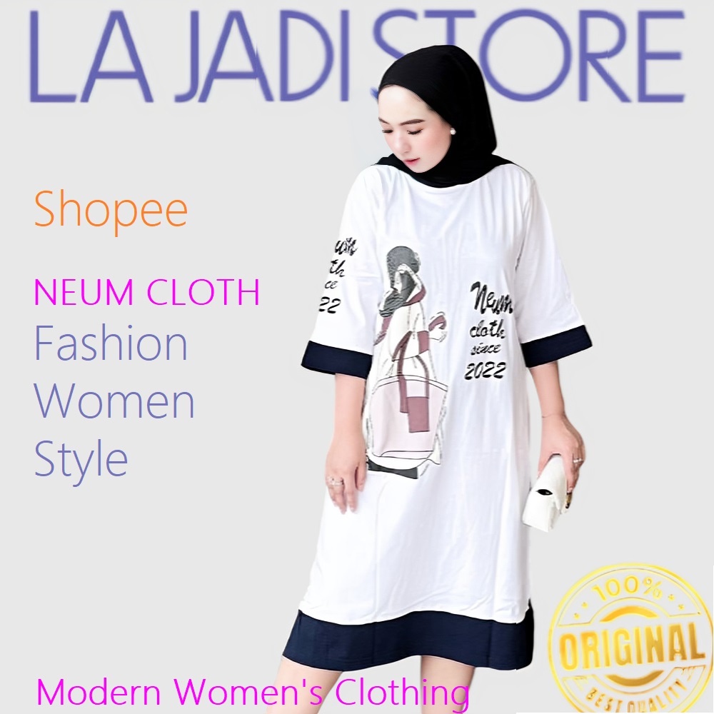 Tunik Wanita Kombinasi Terbaru / Baju Kaos Tunik Wanita / Drees Tunik / Tunik Original / Atasan Wani