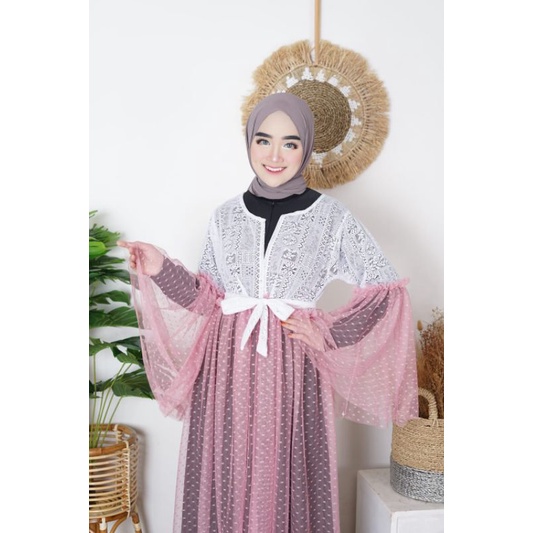 Vania outer dress/long outer brukat tile