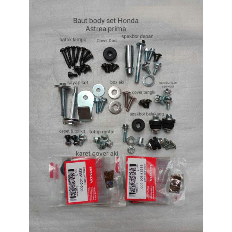 baut body set honda astrea prima