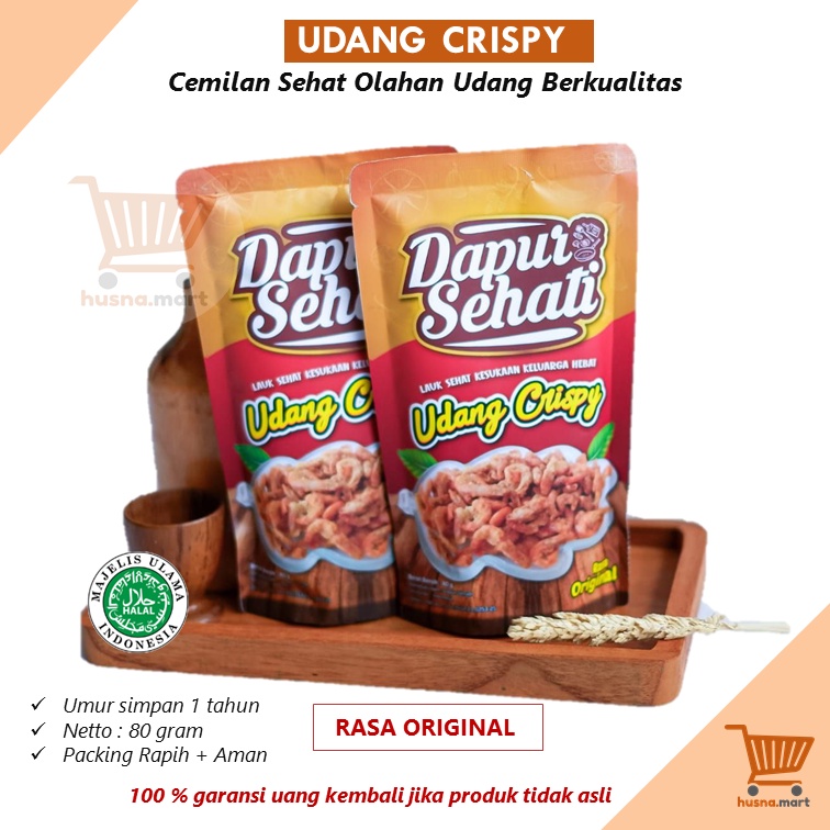 Cemilan Sehat Udang Crispy Dapur Sehati 80gr Non MSG