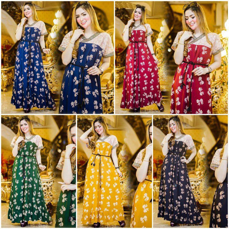 DASTER ARAB SEKDRESS RENDA ULFA HOME DRESS BATIK WANITA DASTER KEKINIAN MURAH BUMIL BUSUI