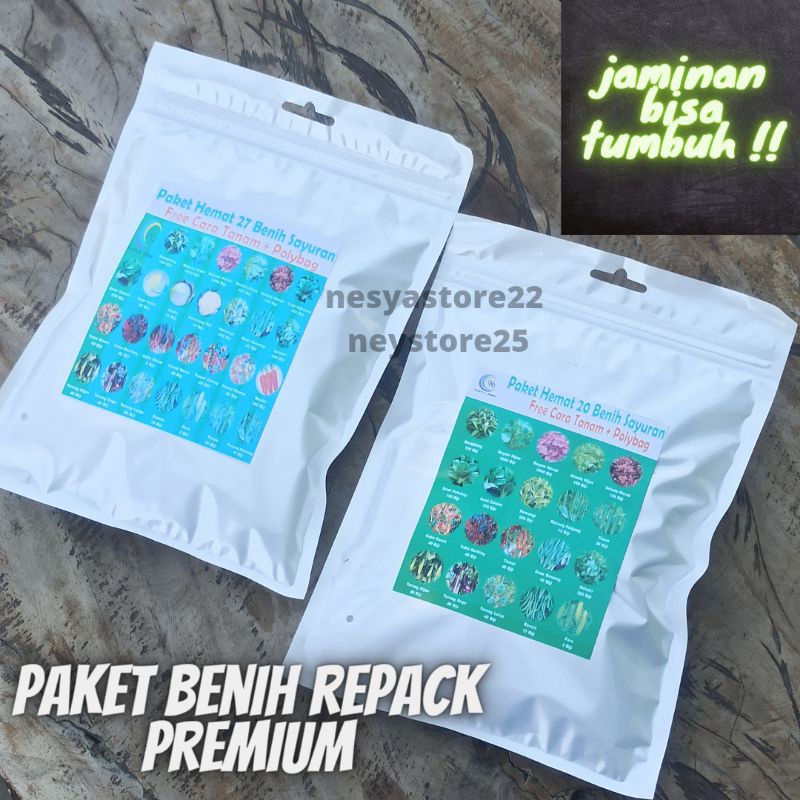 Paket Benih 27 Jenis Sayur Paket Lengkap Benih Sayuran Premium - Benih Sayur