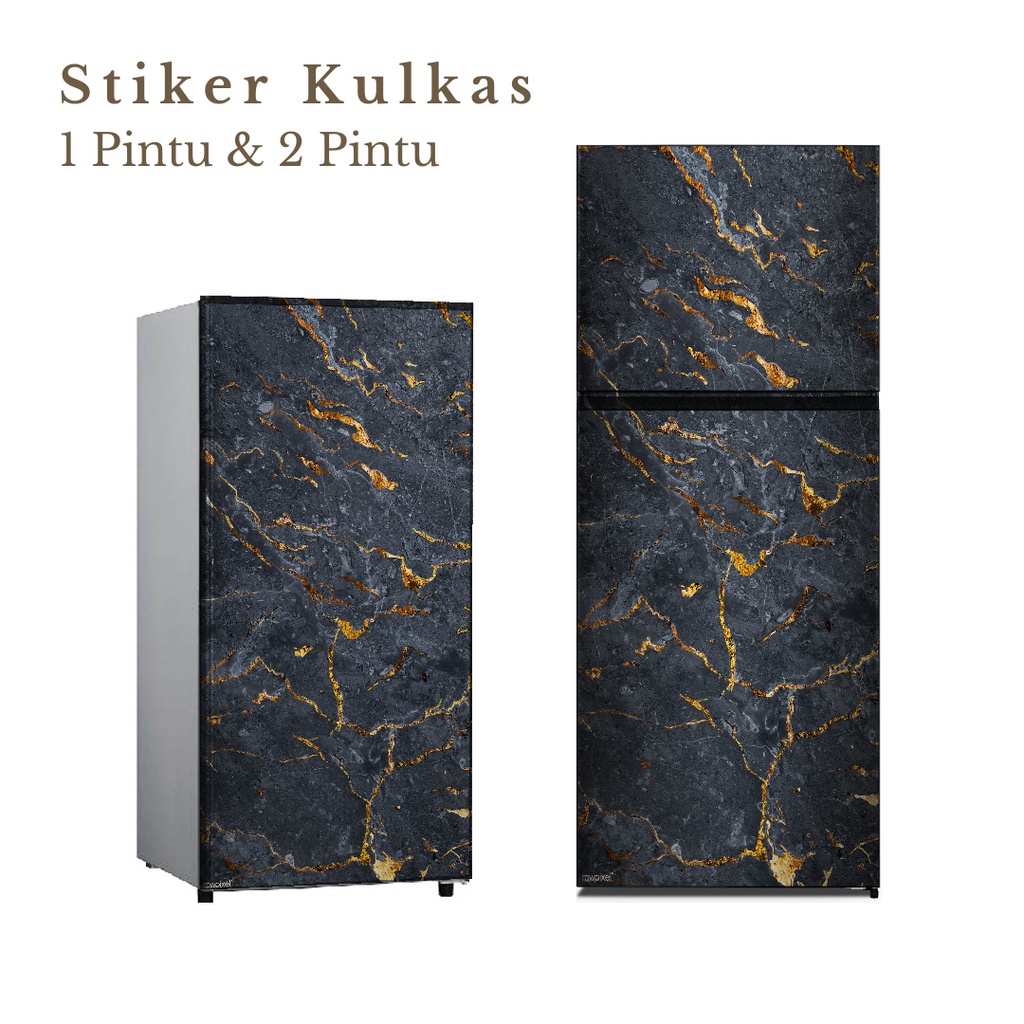 Stiker Kulkas 1 Pintu dan 2 Pintu Motif Marmer Kode MR-8 - FX