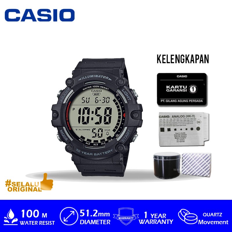 Jam Tangan Casio AE-1500WH-1AVDF Dengan BOX Kaleng Original Bergaransi Resmi 1 Tahun