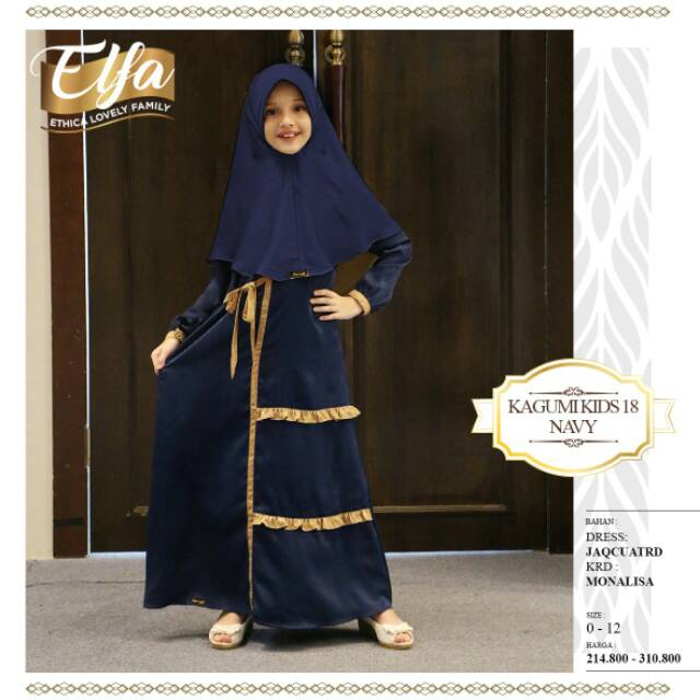 GAMIS ANAK TERBARU 2021 ETHICA KAGUMI KIDS 18 NAVY