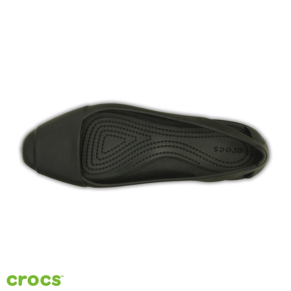 Crocs Sienna Flat Woman / Sandal Crocs Wanita / Fashion Wanita / Sandal Tahan Air / Sandal Fashion Korea - Black 202811-001