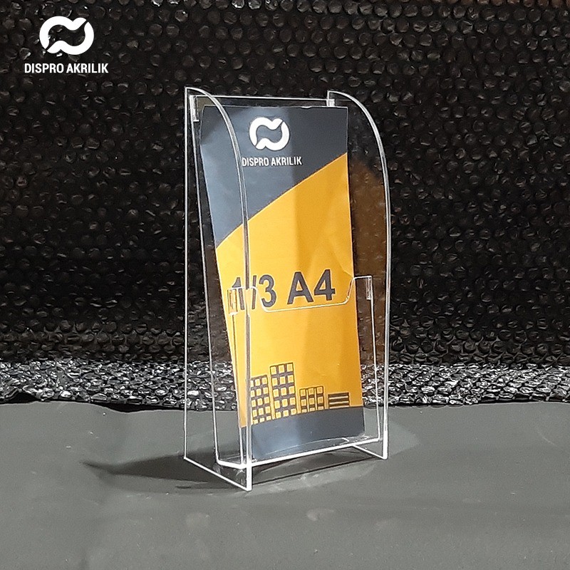

Tempat brosur akrilik / Brochure Holder Acrylic 1/3 A4 BK-001