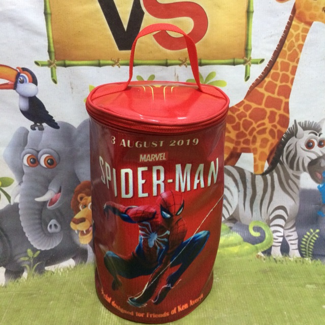 

Tas ultah tabung tema spiderman custom