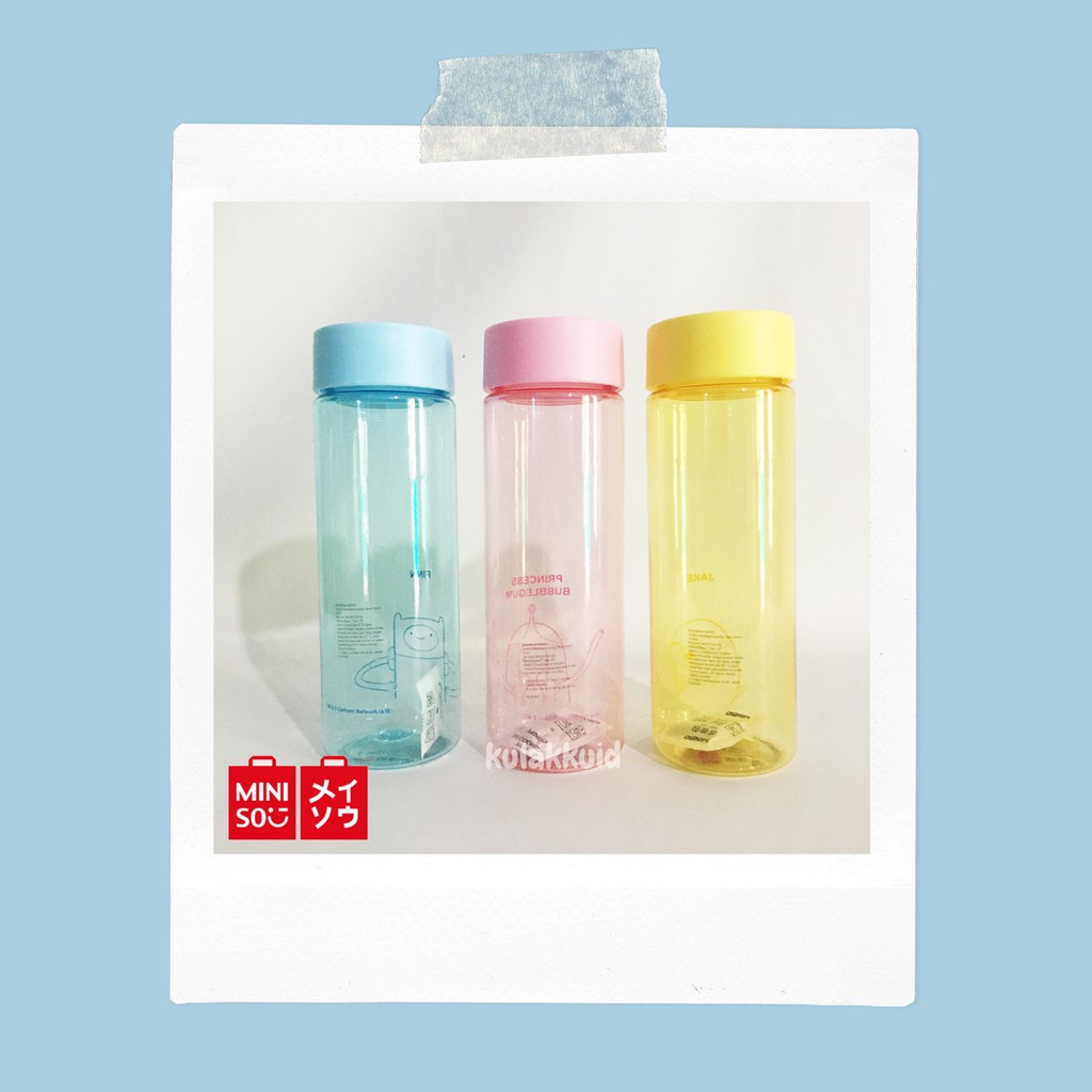 MINISO Botol Minum Plastik Karakter Adventure Time 540ml
