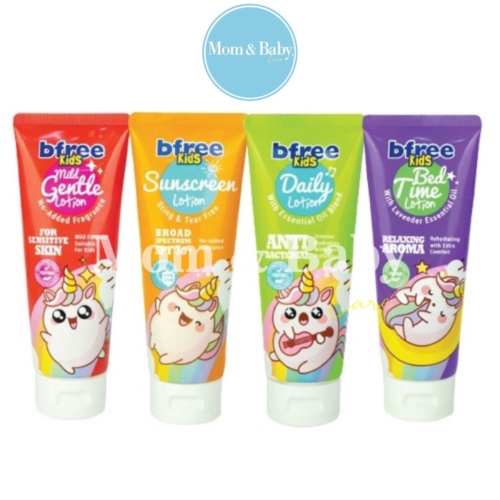 Bfree Kids Sunscreen Anak Lotion SPF 30  Daily Lotion 100ml | Mild &amp; Gentle Lotion 100ml | Bed Time Lotion 100ml Sunscreen Bayi dan Anak