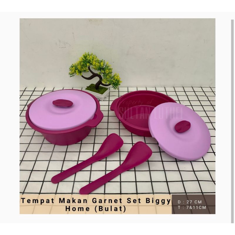 Tempat Makanan Garnet Set Biggy Home (Bulat
