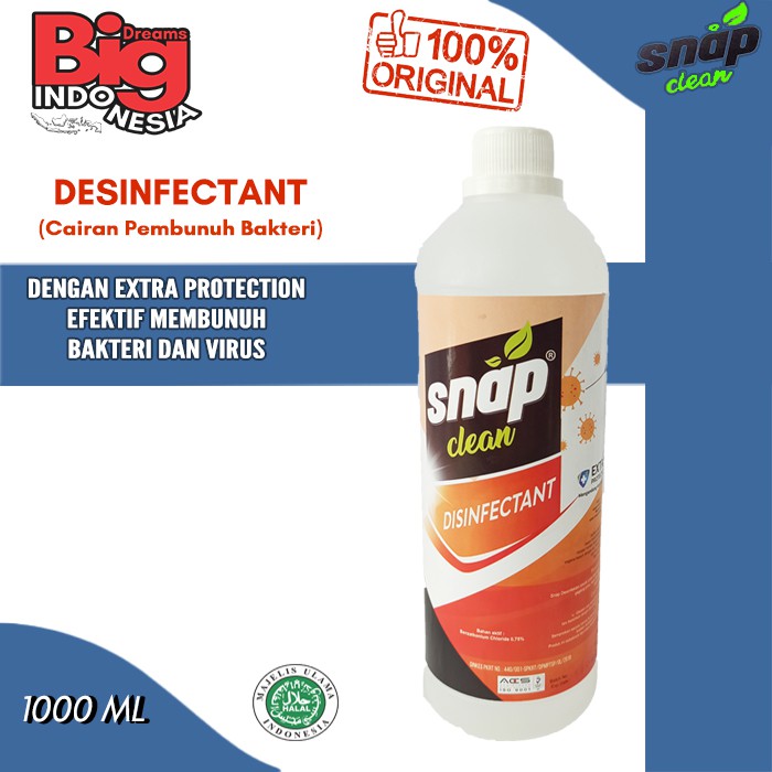 Disinfektan / Desinfektan / Desinfectant | Snap Clean - 1 Liter