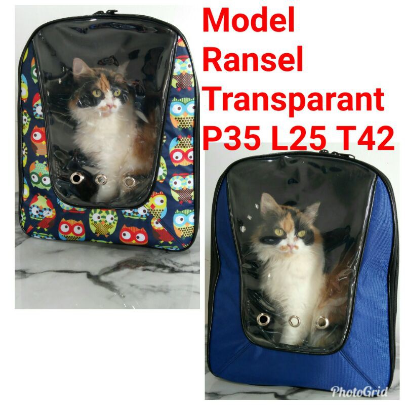 TAS KUCING JUMBO Tas Hewan Model Ransel Transparan Tas Musang Kelinci Reptil Oter dan Hewan Lain