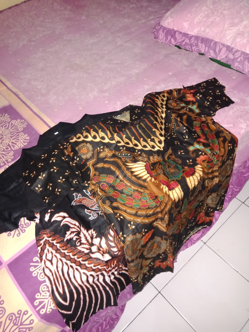 Kemeja Batik Lengan Panjang 021 Risna Batik Hrb0626 Hem Batik Murah Seno Sogan Bakung Padi Manggar