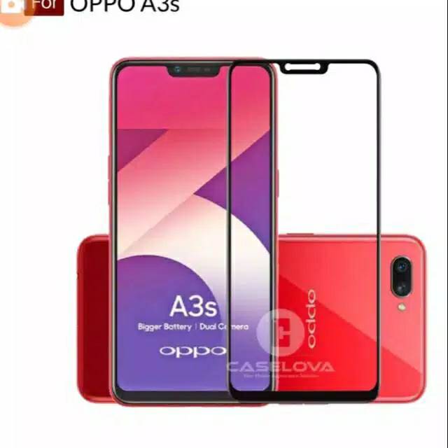 tempered glass oppo A3S A5S A1K A12 A31 A37 A39 A57 A71 A83 A91 A92 anti gores kaca fullayar fullem