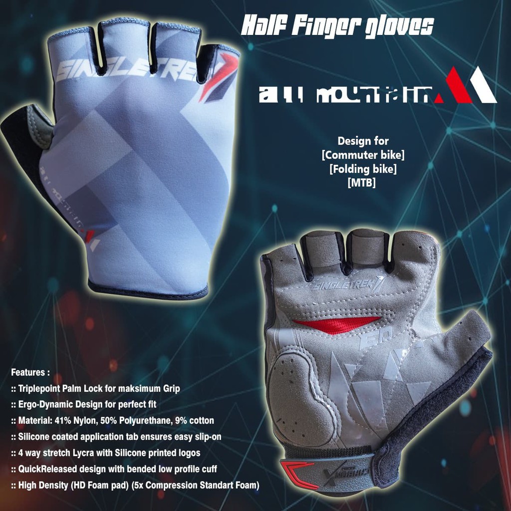 PROMO! GLOVES SARUNG TANGAN SEPEDA ALLMOUNTAIN SEPEDA HALF FINGER